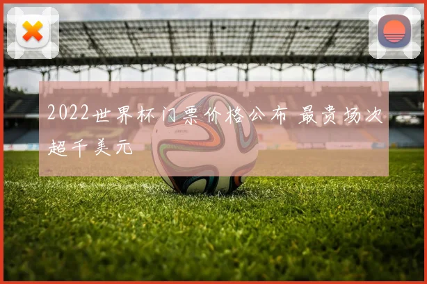 2022世界杯门票价格公布 最贵场次超千美元